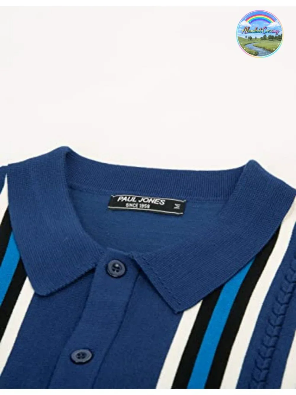 Vintage Striped Knit Cardigan with Lapel Collar and Cable Knit
